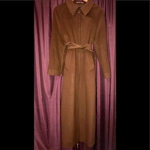 Burberry EUC long wool trench. UK 12 / US 10